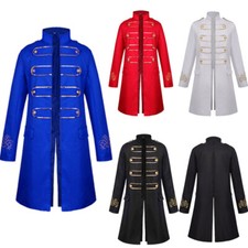 Herren Mantel Clubwear Jacke Gothic Weste Tanzparty Erwachsene Steampunk Rave