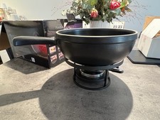 Emile Henry Käsefondue-Set – Flame Keramik, Schwarz, Ø24 cm, 2,5 L. Gebraucht