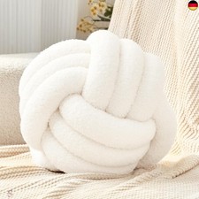 Rund Knotenkissen Beige, 28cm