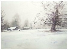 Original Aquarell Gemälde