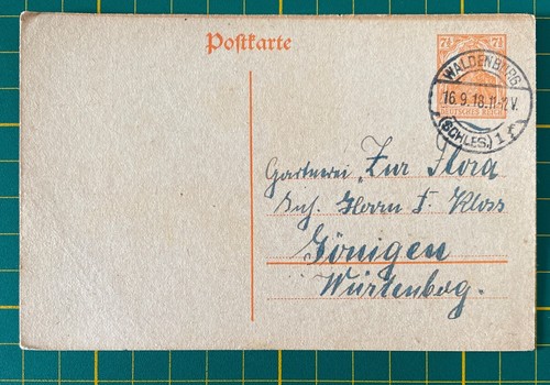 Ganzsache waldenburg schlesien - ganzsache,