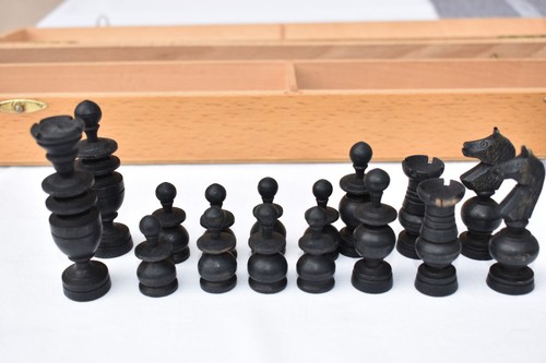 Antike schachfiguren holz - schachfiguren,