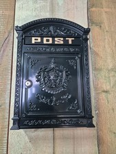 Briefkasten Wandbriefkasten grün rustikal Antik Stil Alu 45cm Postkasten