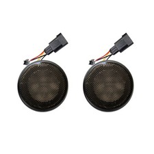 Blinker set im Grill LED schwarz mit E Tüv Frontgrill Jeep Wrangler JK 07-18