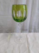 Römer Weinglas Überfangglas olivgrün Schliff Bleikristall WMF Cristal Cabinet