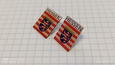 2x Pin Hessen Wappen (Maße 1 5cm x 1 7cm) Nur Im Paar Abzugeben