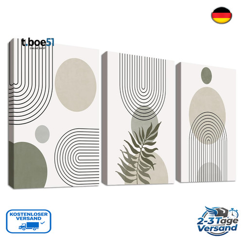 Abstrakt boho leinwandbild - abstrakt,