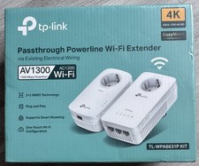 TP-Link AV1300-Gigabit Powerline-Adapter KIT mit Steckdose - 2er-Pack, Weiß