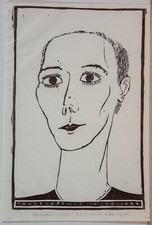 Martin Wilke: Lithografie "Abrahams Tochter" handsigniert num. 50 Ex. dat. 1988