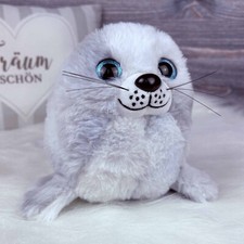 Plüsch Seehund grau-weiß mit