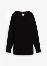 Neu Strickpullover Gr. 40/42 Schwarz Damenpullover Langarm Strick-Pullover Pulli