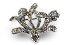 Brosche mit Diamanten insg