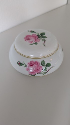 Meissen deckeldose rote rose - meissen, "rote