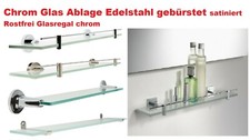 Chrom glas ablage - glas, edelstahl