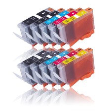 10 Patronen Tinte für BCI-3 BCI-6 Canon Drucker i550 i550x i560 i6500 i850 i860