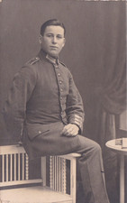 Foto-AK Soldat in Uniform, Lublinitz / Lubliniec (Schlesien), 1. WK, 1919