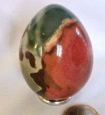Ei aus Polychrom Jaspis, Edelstein - Kugel  - 63 * 48 mm - Kugel - Bunt