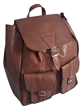 Echt leder Rucksack Braun