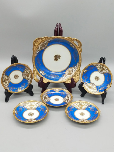 Antikes porzellan set blau - porzellan,