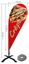 Beachflag Crêpes ca 240 cm
