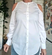 0039 italy, Bluse, Weiß, Gr M, Hingucker, 75%Baumwolle