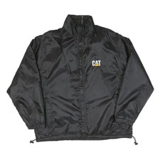 CAT Herren schwarz Zip Jacke L Polyester wendbar leicht Arbeitskleidung Oberbekleidung