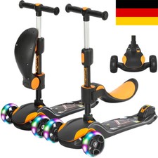 Faltbar Kinderroller Kinder Scooter Roller LED Räder Trittroller Dreiradscooter