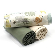 Baumwollstoff Druck + 2x