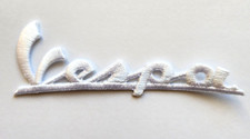 VESPA LOGO SCHRIFT WEISS PATCH