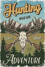 Blechschild 30x40 Hunting Wild