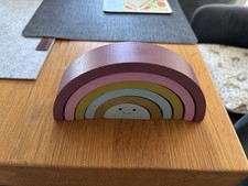 Regenbogen Holz | Stapelturm Baby | Steckspiel