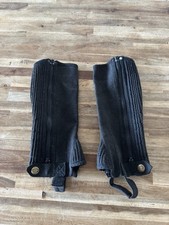 Chaps Reitchaps Norton Kunstleder schwarz Reiten Kinder Größe 8 vegan