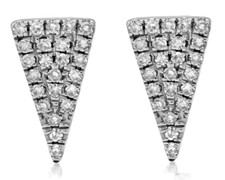 0.96ct Natürlich Rund Diamant 14k Solid Weiß Gold Hochzeit Ohrstecker