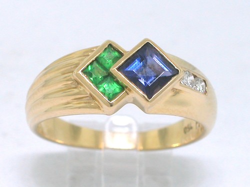 Tsavorit ring 750 - tsavorit,