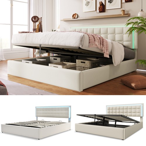 Polsterbett doppelbett led - doppelbett,