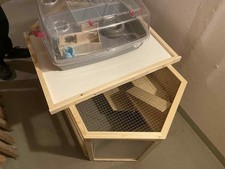 Beiden Hamsterkäfig Groß + Klein mit Zubehör Badesalz, Antigeruchspray, Essen,..