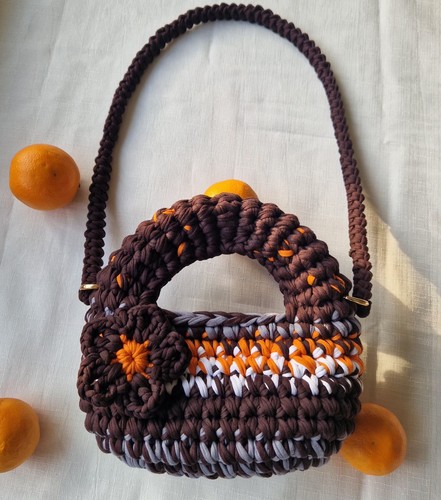 Handgehäkelte tasche mit - handgehäkelte,