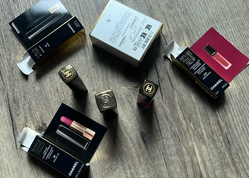 Chanel set tlg rouge - set, 4-tlg.