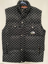 Gucci x The North Face Unisex Weste Schwarz/Weiß – Orange Innenfutter