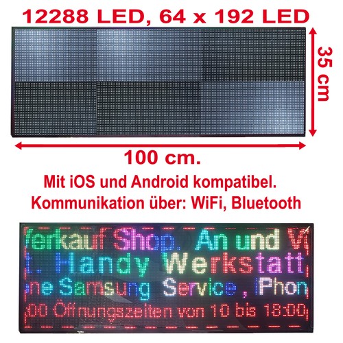 Led wifi laufschrift schild - led,