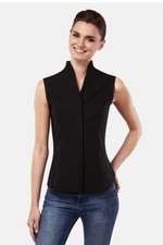 Bluse ärmellos Vincenzo Boretti Größe 40 Schwarz