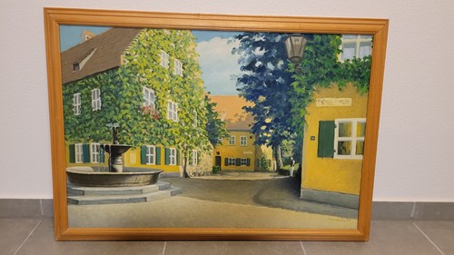 ölbild mit rahmen - rahmen, (fuggerei