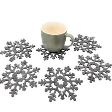 Filz Untersetzer Schneeflocke