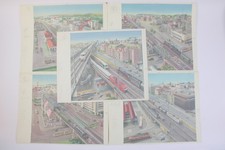 Ivo Cordes 6 Originalzeichnungen/Schaubilder Modelleisenbahn "Epochen" (G15)