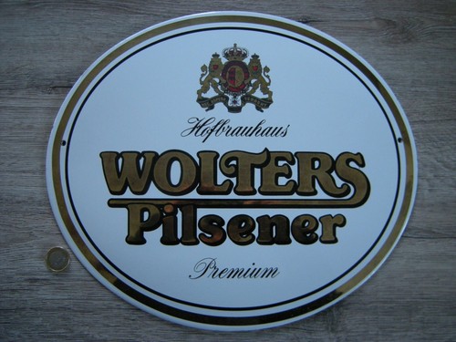 Wolters pilsener emailschild - wolters,