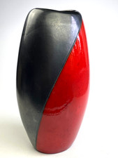 Van Daalen Keramik große Vase Nr. 101 rot schwarz 28 cm