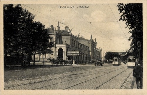 Bonn rhein bahnhof - am, rhein,