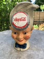 Coca - Cola Sprite Boy Spardose 1950er Jahre Werbe Figur Gusseisern Werbung 