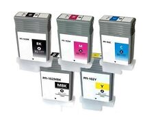 5 Tinte für Canon iPF650 iPF655 iPF750 iPF755 iPF760 PFI-102 MBK/BK/C/Y PFI-104M