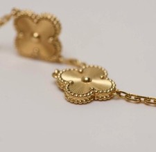 Van Cleef & Arpels Vintage Alhambra Guilloche Armband Gold